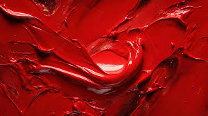 smeared glossy texture of red lipstick