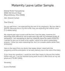 sle maternity leave letter templates