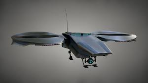 3d model cyberpunk scout drone vr ar