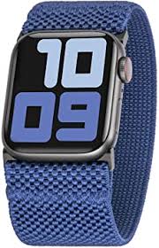 Emg tech is used to monitor muscular activity by doctors, and its use in the apple watch would let the device check your strength, as well as grip intensity and how relaxed you are. Amazon Com Tefeca Ultra Wide Patterned Elastic Compatible Replacement Band For Apple Watch Blue Xs Fits Wrist Size 5 5 6 0 Inch 38 40mm Electronics