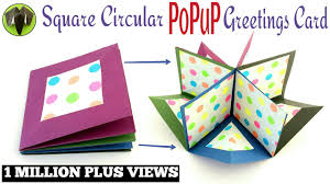 Square Circular Popup Greeting Card Diy Tutorial By Paper Folds