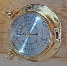 Nautical Brass Porthole Wall Barometer