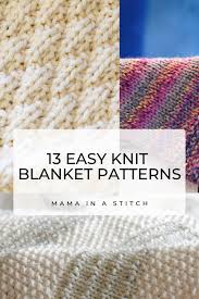 quick easy knit blankets mama in a