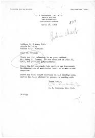 Letter And Exam Results From C F Grabske Jr To Wallace H