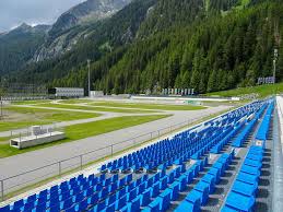 Stadium, arena & sports venue in anterselva. Biathlon Antholz Dorf Und Zentrum Pustertal Sudtirol Und Osttirol