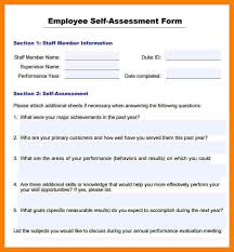 Annual Performance Review Employee Self Evaluation Examples