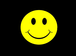 75 smiley face black background