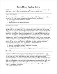  samples of formal essays pdf format examples formal essay rubric sample