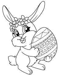 3 free printable easter bunny coloring
