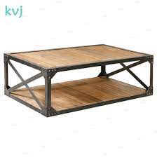 Wood Metal Coffee Table 54