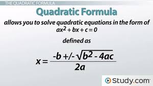 Solving Problems Using The Quadratic