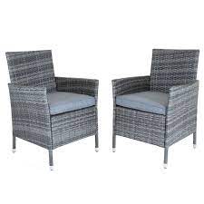 rattan garden chairs grey deals
