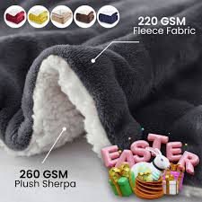 reversible sherpa fleece blanket fluffy