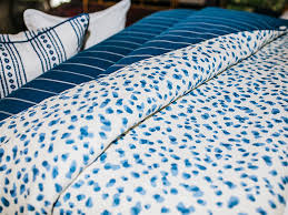 beautiful beds blue and white three