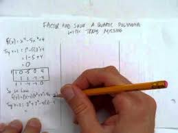 factor and solve a quartic polynomial