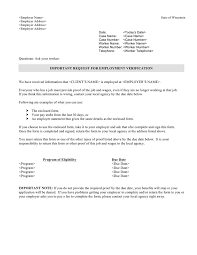 Employment Verification Letter Template Download Free Documents