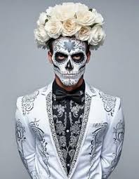 men sugar skull costume insert your