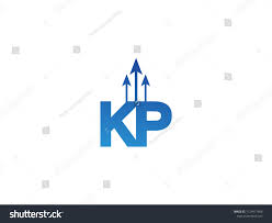 Initial Letter Kp Arrow Chart Finance Stock Vector Royalty