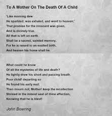 a mother on the of a child poem