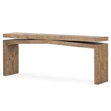 Brown Reclaimed Rustic Wooden Console Table