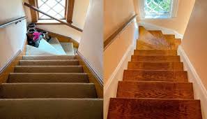 carpet on hardwood stairs