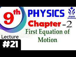 First Equation Of Motion Chapter 2