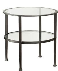 Tanner Metal Glass Round End Table