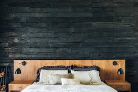 Master Suite With Charred Accent Wall