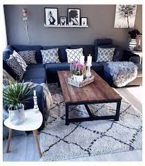 ideas living room dark blue sofa grey