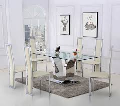 and chrome 180 cm dining table