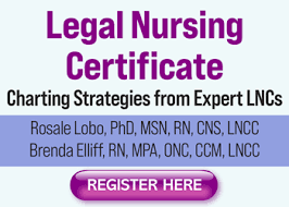 legal nursing certificate charting