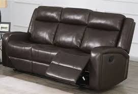 black leather recliner manual sofa