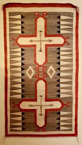 pictorial navajo rug with crosses