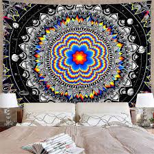 Trippy Black And White Mandala Pattern