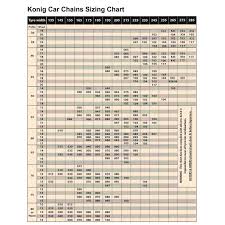 72 Rare Konig Chains Size Chart
