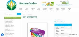 Does Natures Garden Candle Supply Offer