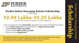 Setting up an educational scholarship fund can be a meaningful way to give back to your community or to honor a loved one. Indian Emerging Scholar Fund Purdue India Partnership Purdue University