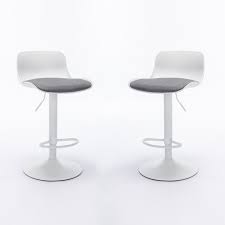 Check spelling or type a new query. Bar Stools Set Of 2 For Kitchen Counter Adjustable Counter Height Tall Barstools Kitchen Island Stools White With Cushion Walmart Com Walmart Com
