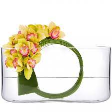 8 Rounded Rectangular Glass Vase