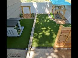 diy dog yard with artificial turf you