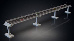 3d rendering design bridge elevated