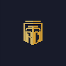 rc initial monogram logo elegant with