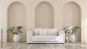 Minimal Style With Arch Wall Design