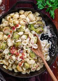 roasted brussels sprouts bacon pasta