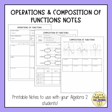 Functions Guided Notes For Algebra 2