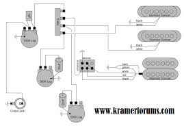 Another cool wiring trick i'm doing with the super switch is making the single coil pickups see a 250k volume pot while the humbucker sees 500k. Kramer Wiring Diagrams Welcome To The Kramer Forum