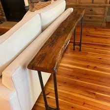 Sofa Console Narrow Table Reclaimed