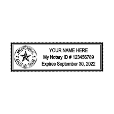 texas rectangular notary travel st