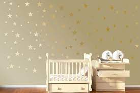 120 Gold Star Wall Stickers Gold Wall