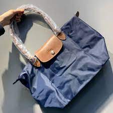 le pliage nylon leather tote handbag